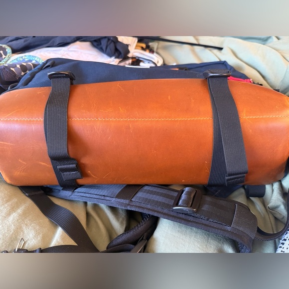 Topo Designs Commuter Briefcase - Navy/Brown Leather - Picture 9 of 10